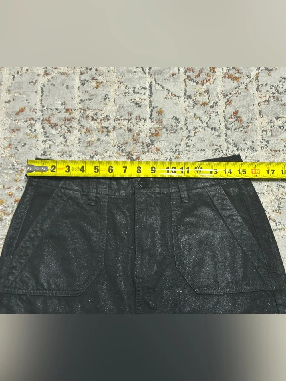Paige coated utility skirt size 28 black